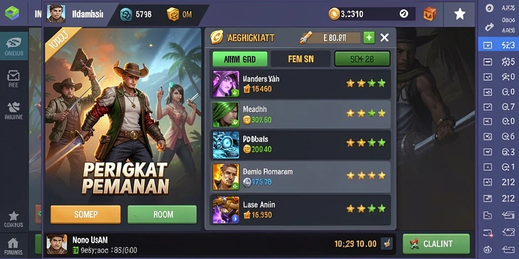 Tampilan karakter utama yang dinamis dan modern.