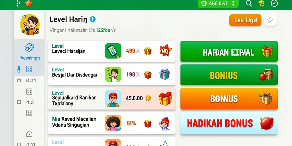 Tampilan awal yang menarik dan mudah dipahami.