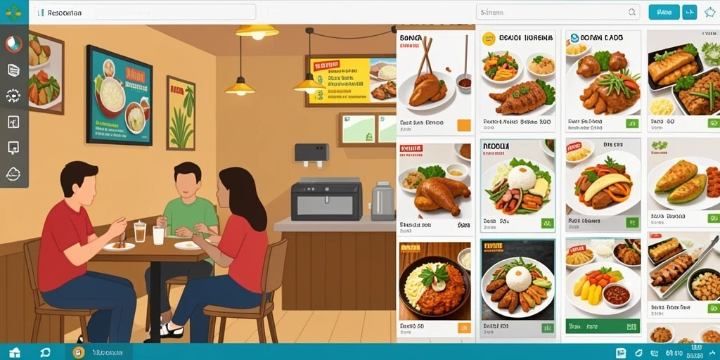 Tampilan menu utama yang intuitif dan mudah dinavigasi.